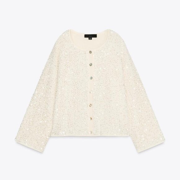 ZARA SEQUIN CARDIGAN - Picture 5 of 6